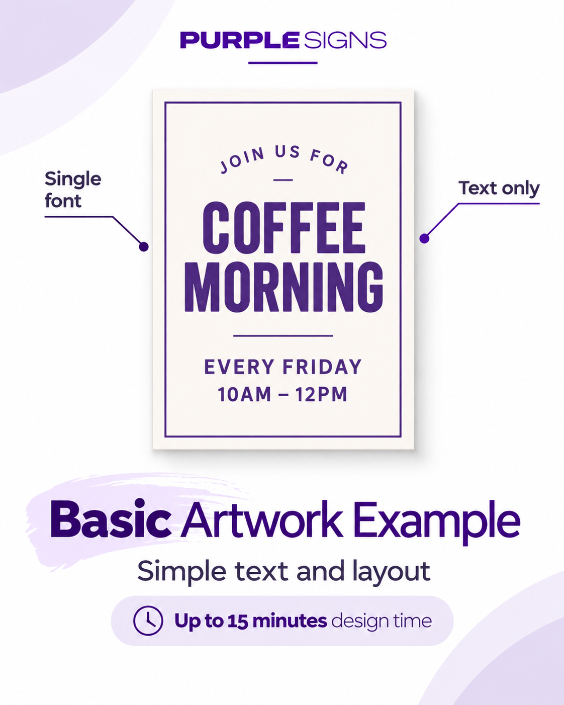 Basic Artwork example - simple text and layout